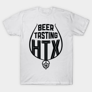 Beer Tasting HTX logo  (Black) T-Shirt